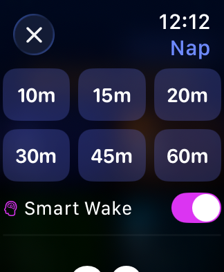 WakeUp on Apple Watch: nap timer from 10 to 60 minutes with Smart Wake